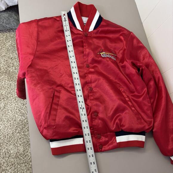 Vintage St Louis Cardinals Satin Bomber Jacket Red Men’s 80’s 90’s MLB Swingster - Picture 7 of 7